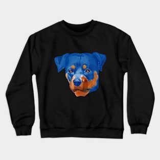 Rottweiler dog face Crewneck Sweatshirt